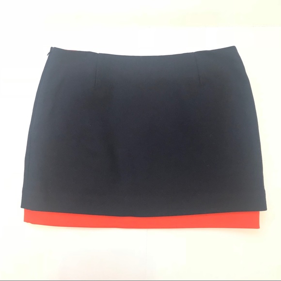 DVF Two Tone Layered Mini Skirt Sz 6 - Picture 4 of 4